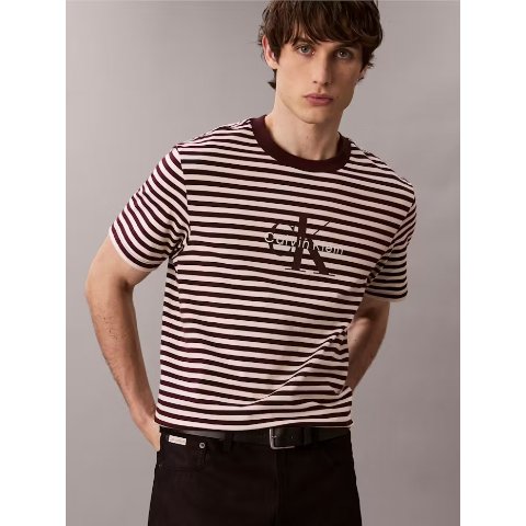 Monogram 条纹宽松T恤