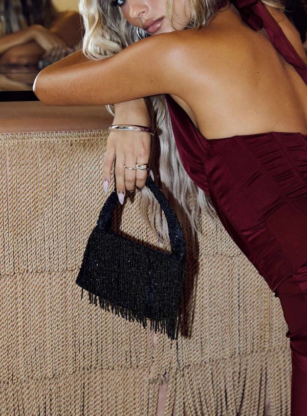 Kiss Goodbye 流苏包 黑色