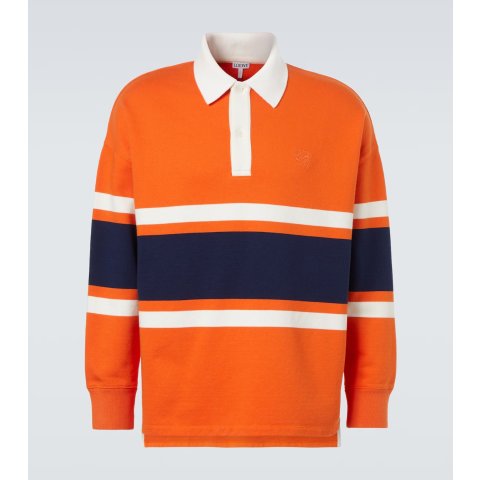 Striped 棉拉绒短款毛衣