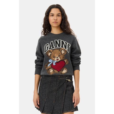 爱心小熊针织衫