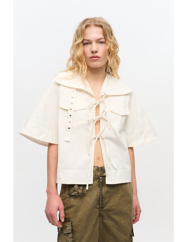 SL COWL NECK 雪纺上衣