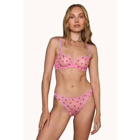 PRIYA 爱心刺绣钢圈文胸