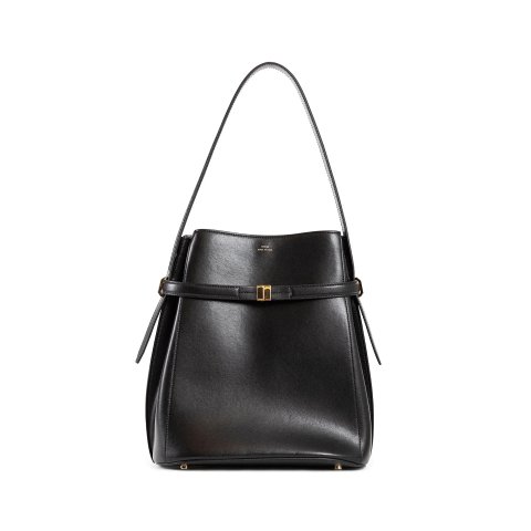 Belted 皮革水桶包