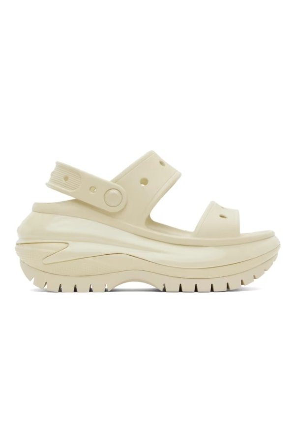 灰白色 Mega Crush 凉鞋