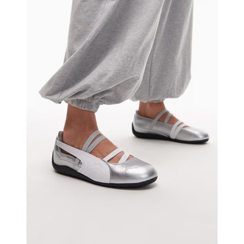 Speedcat 银色芭蕾平底鞋
