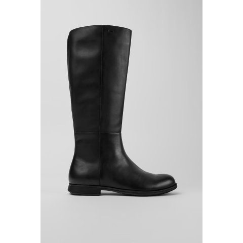 CamperMil 1913 女士黑色高筒皮靴