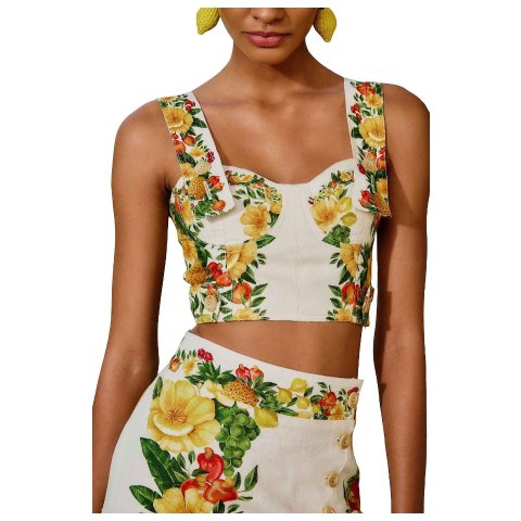 PICNIC FLOWERS 镂空吊带上衣