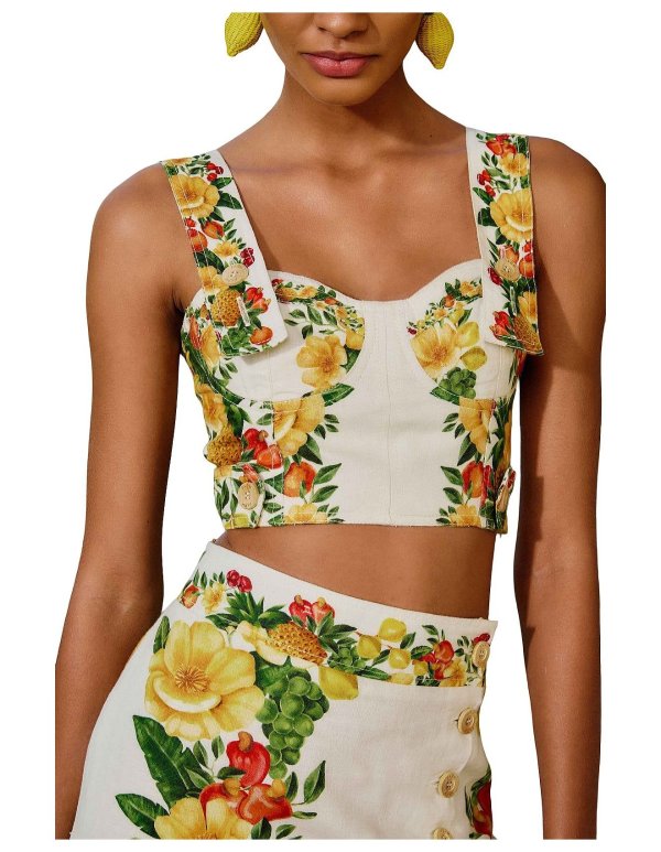 PICNIC FLOWERS 镂空吊带上衣