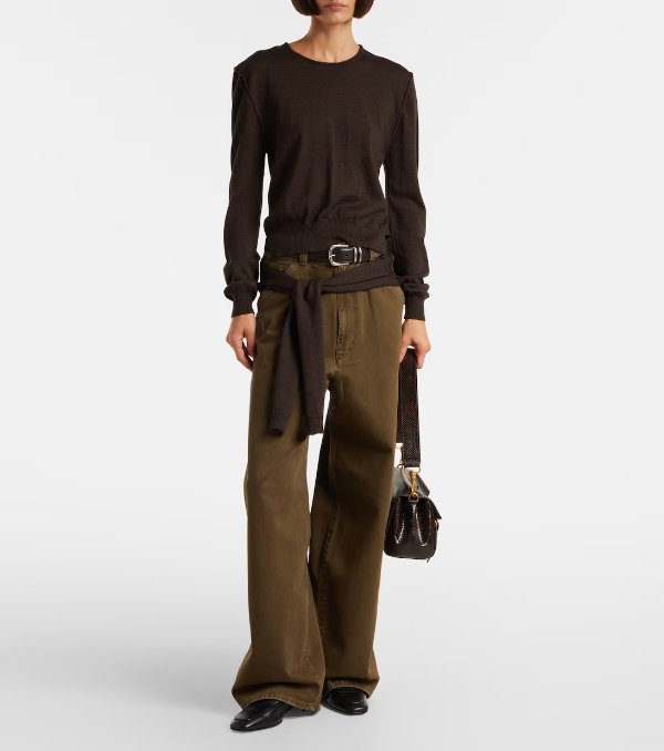 High-rise 宽腿牛仔裤