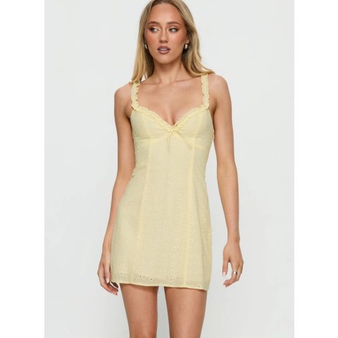 Princess PollyNadean Anglaise 连衣裙 柠檬色