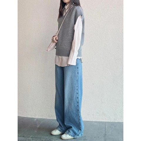 VOLUME 宽腿牛仔裤