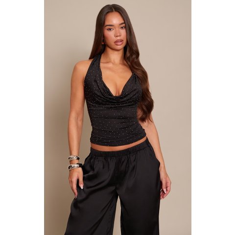 PrettyLittleThing荡领露背上衣