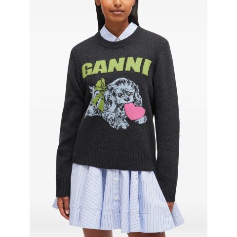 Puppy Puppy-logo 圆领毛衣