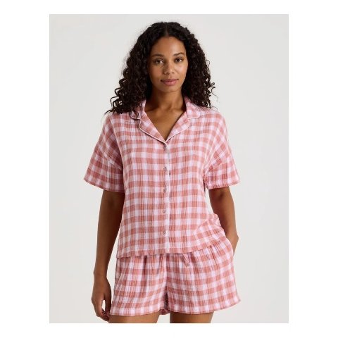 Chloe & Lola 短袖睡衣套装 格纹