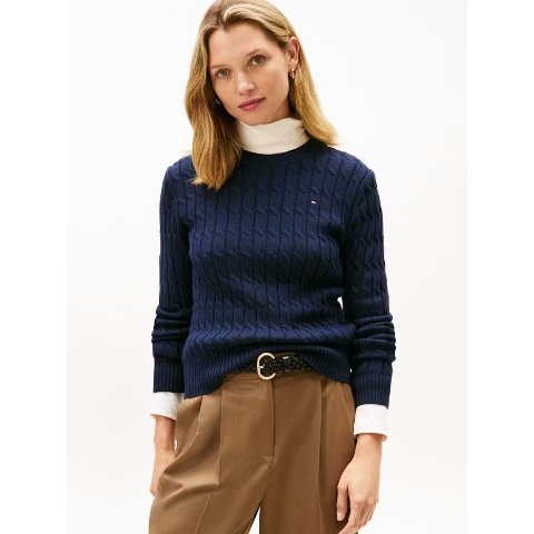 Cable Knit 圆领毛衣