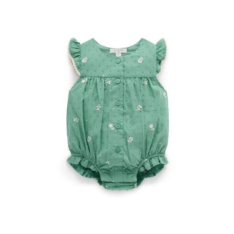 Embroidered 绿色连体衣