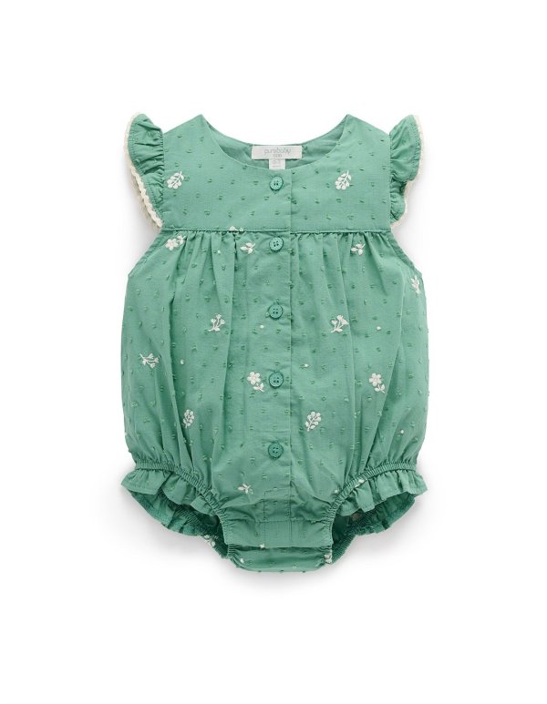 Embroidered 绿色连体衣