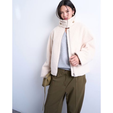  Boucle 短外套 奶油色