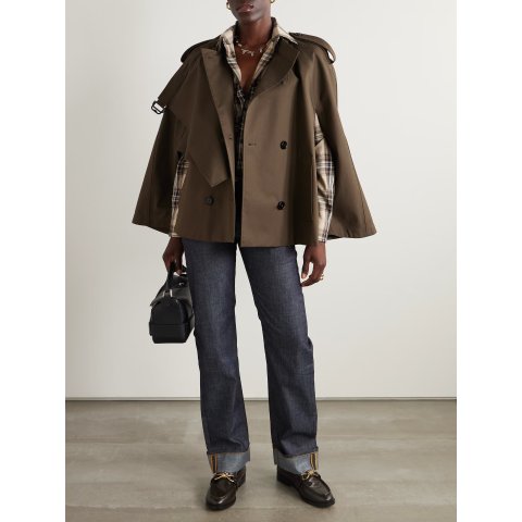 双排扣棉质斗篷