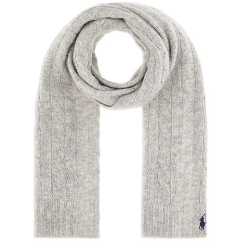 粗绞花针织围巾