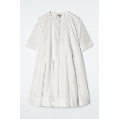 PLEATED 拉链连衣裙