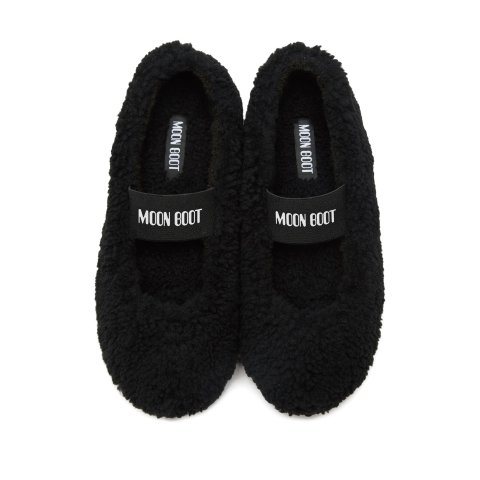 Shearling 平底芭蕾鞋