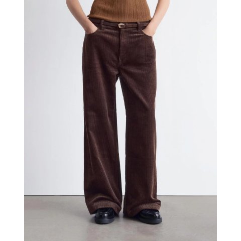 Wide-Leg 灯芯绒休闲裤