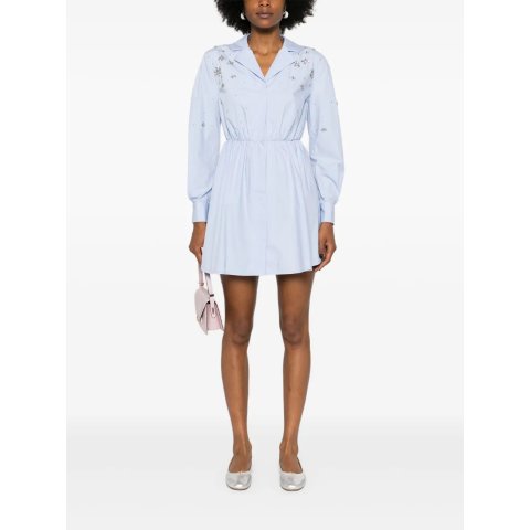 水晶装饰衬衫裙