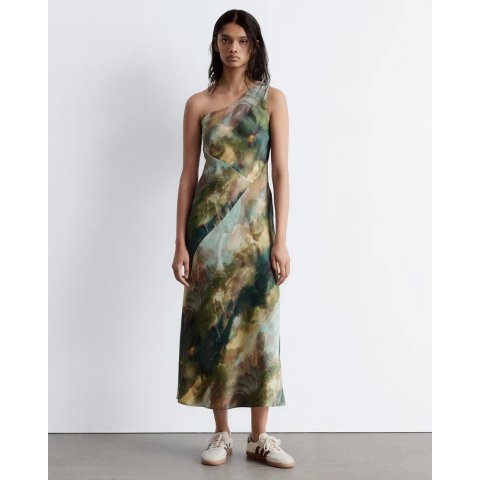 & Other StoriesSatin 印花连衣裙