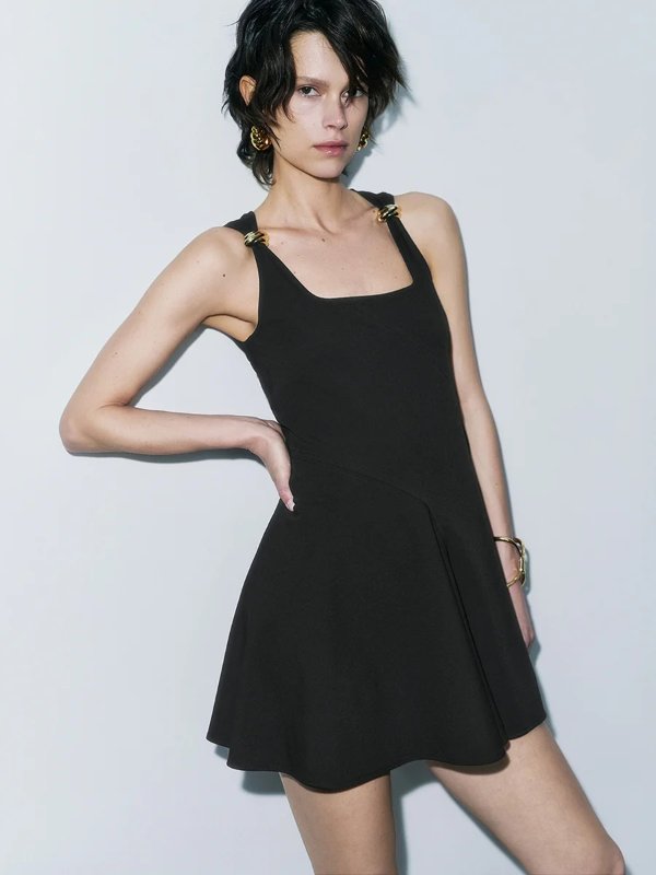 Metal 迷你连衣裙 金属装饰