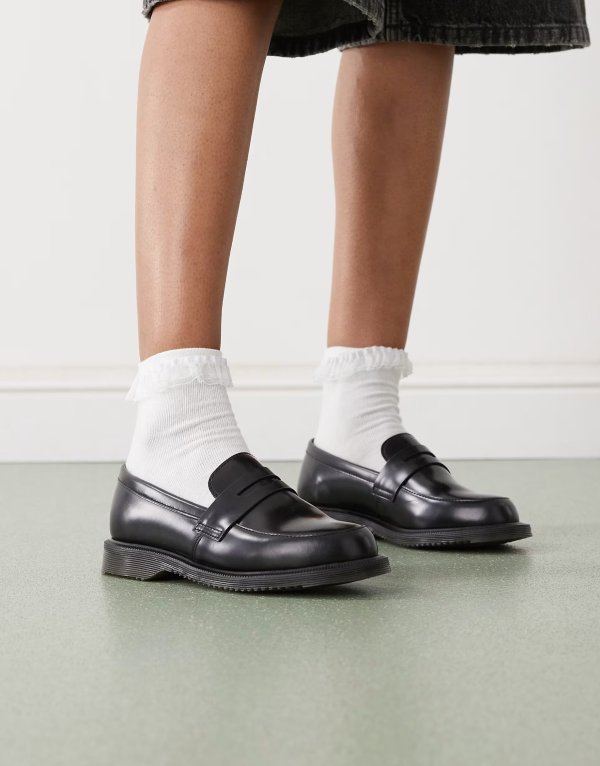 Temara 黑色皮乐福鞋