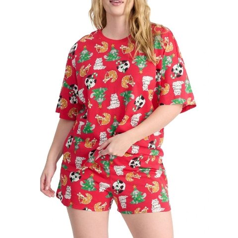 圣诞风睡衣套装