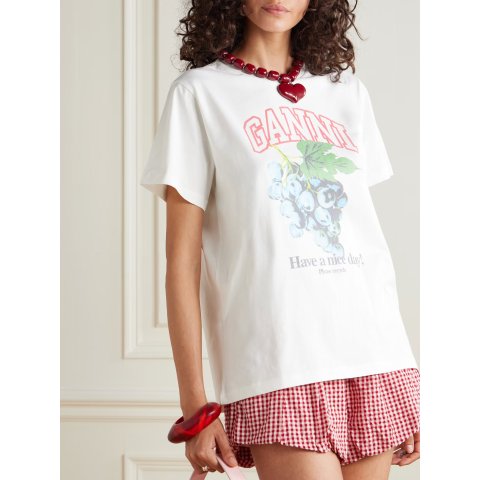 葡萄印花有机棉T恤