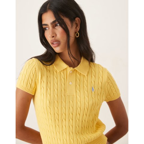 短袖针织衫 黄色