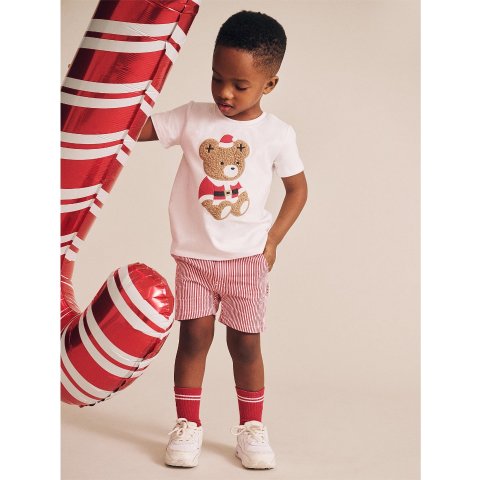 圣诞小熊短袖T恤