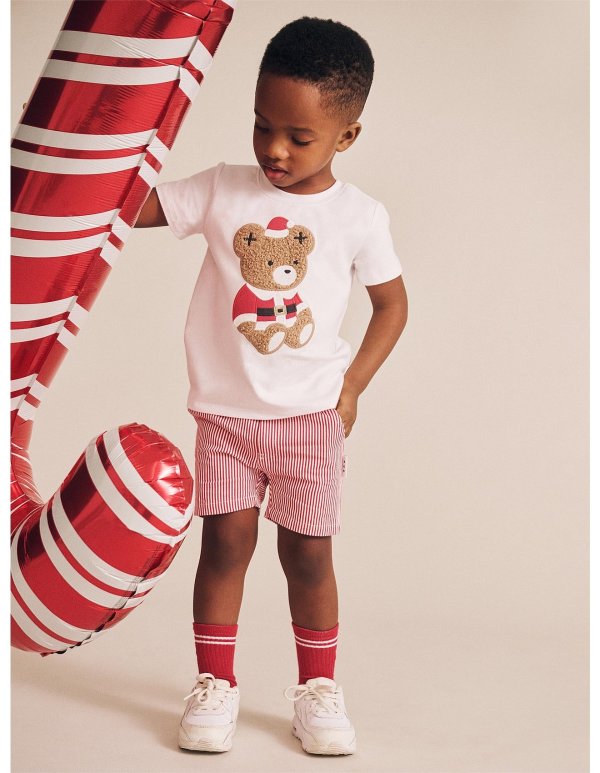 圣诞小熊短袖T恤
