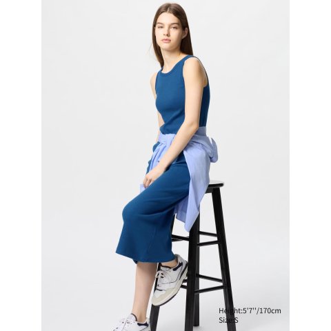 Uniqlo罗纹无袖连衣裙