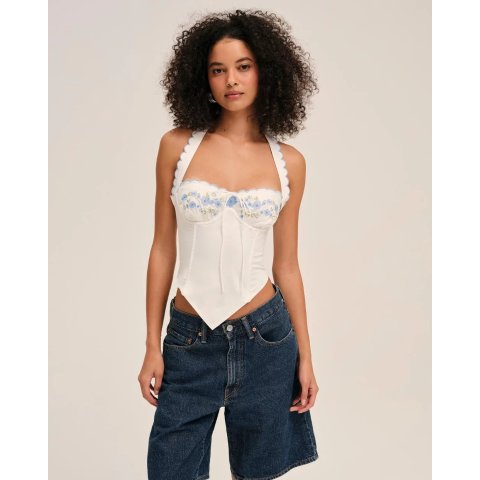 Tea Time Poplin 胸衣上衣