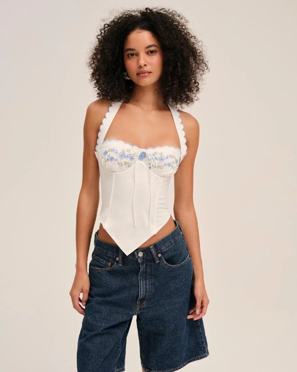 Tea Time Poplin 胸衣上衣