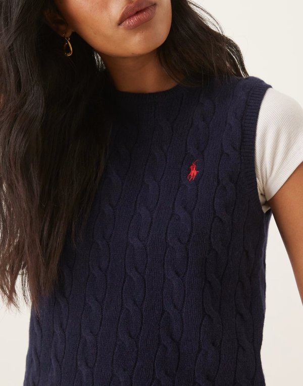 毛衣背心 深蓝色