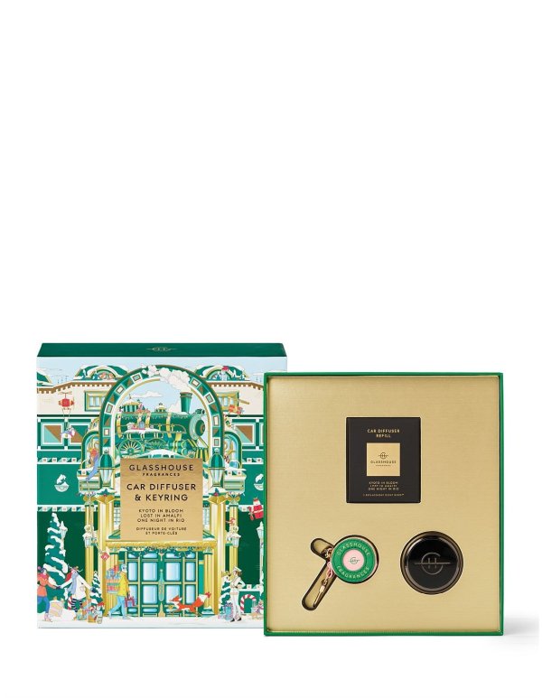 Black 车载香薰器 含3香片钥匙圈