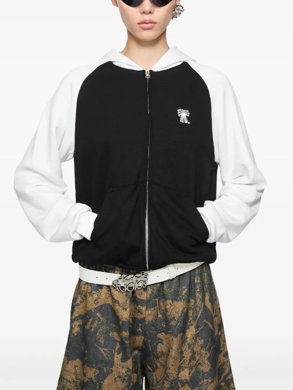 蝴蝶结连帽卫衣外套