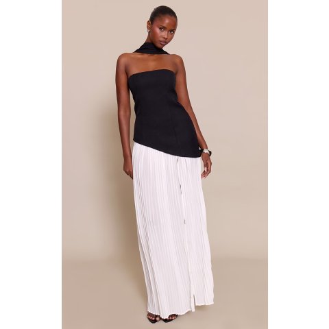 PrettyLittleThing百褶拼接半身裙