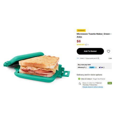 Anko 微波炉三明治机 $6热压神器！早餐秒出炉🍞✨