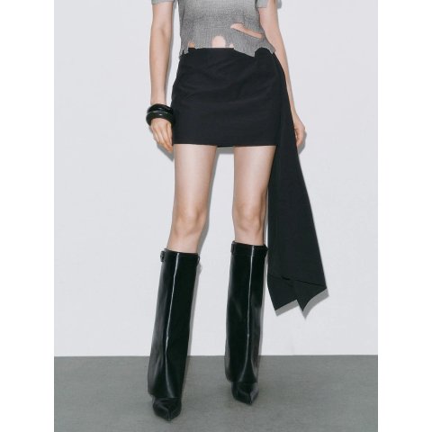 A-Line 迷你裙 黑色