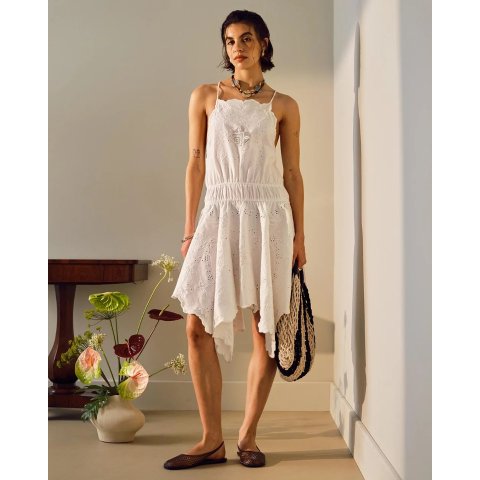 TopshopHeavy 刺绣吊带连衣裙