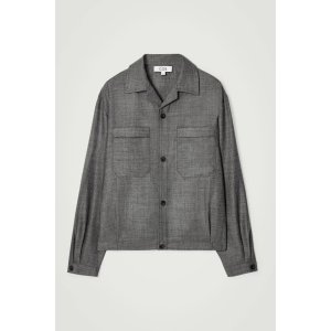 COS羊毛法兰绒衬衫