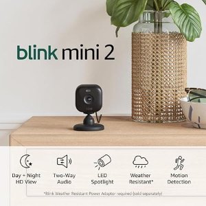 Blink Mini 2 智能摄像头 双向音频 2只装