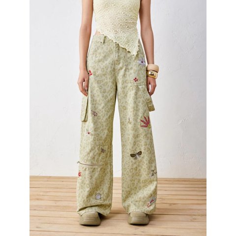 URban RevivoLeopard 牛仔裤 豹纹