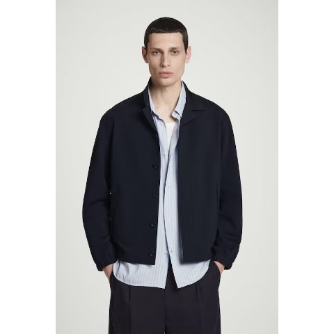 Cotton-Jersey 翻领夹克